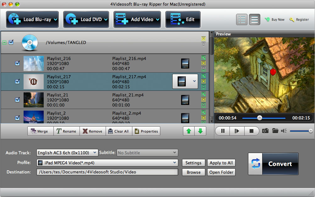 Blu-ray Ripper for Mac screenshot
