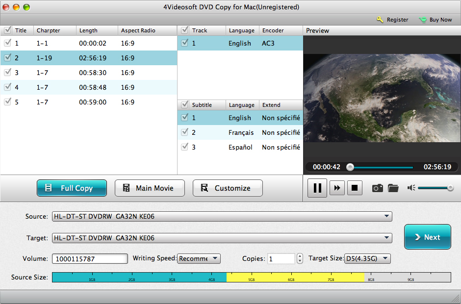 DVD Copy for Mac screenshot