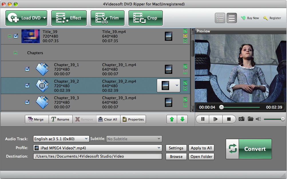 DVD Ripper for Mac screenshot