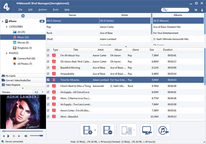 iPod Manager screenshot
