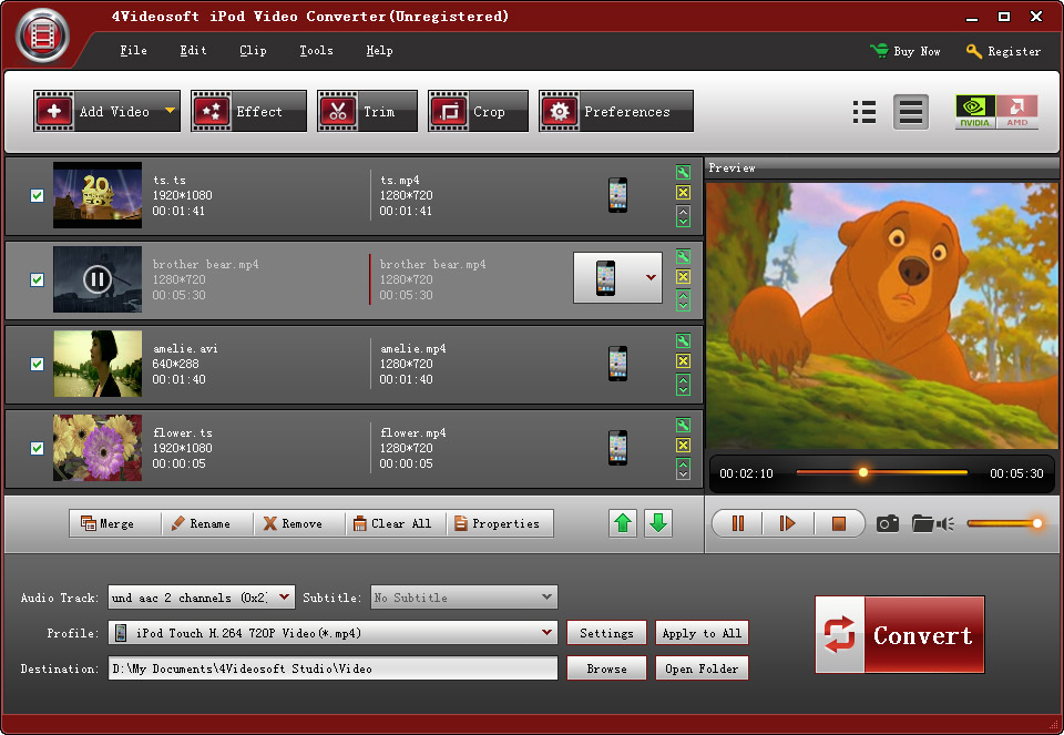 iPod Video Converter screenshot
