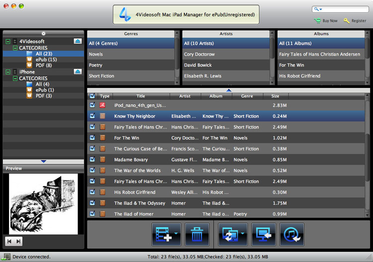 Mac iPad Manager for ePub screenshot